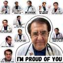 Officially Licensed Dr. Now Magnets  12 Pack Funny Dr. Nowzaradan Fridge Magnets, 3"  3" Strong Magnets, Motivational Diet Helper for Refrigerator & Car - Black Text