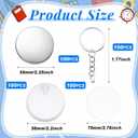 Tondiamo 100 Sets 58 mm/ 2.25 Inch Button Maker Keychains Supplies Metal Button Badge Sets Including Metal Shell, Plastic Film, Backing Parts, Keychain for Maker Machine DIY Gifts (Plastic Base)