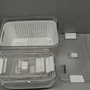 LUXEAR 4 Pack Fruit Vegetable Containers for Fridge, Produce Saver Container with Lids &Removable Colander BPA-free Refrigerator Storage Organizer for Fruit Vegetable, Berry, Meat keep Fresh Longer