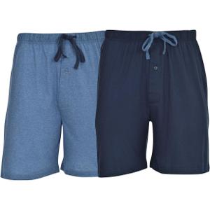 Hanes Mens Sleep Shorts 2 Pack - Cotton, 7.5" Inseam, Athletic, Pajamas, Soft Loungewear, Pantalones Cortos (3X-Large, Blue/Navy)