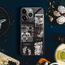 Baki Manga Glass Case for iPhone 15 Plus, Edgy Aesthetic Protection Cover