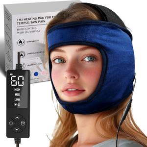 TMJ Relief Products, Face Heating Pad for Jaw Pain, Hot Therapy for Chin, Cheek, and Temple Pain, Tension Headache Relief