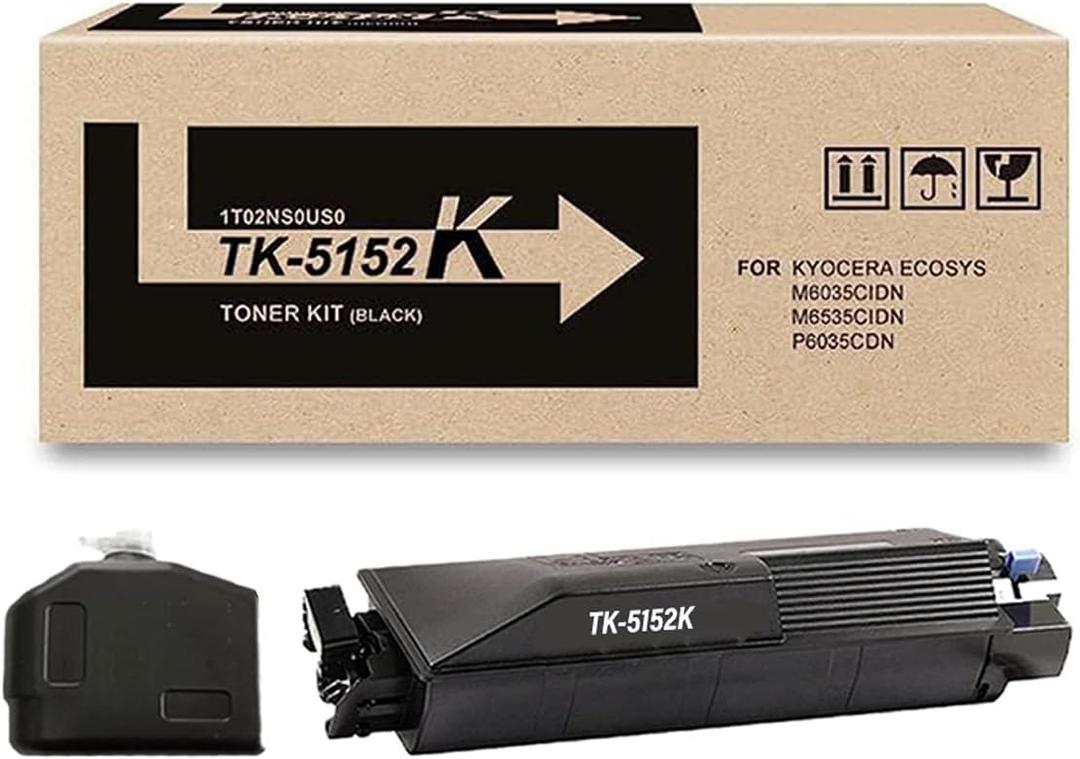 TK5152 Toner Cartridge Black Replacement for TK-5152 TK5152 for Kyocera Mita ECOSYS M6535cidn M6035cidn P6035cdn TK-5152K Printer (1pack)