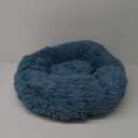 Whiskers & Friends Cat Bed, Cat Beds for Indoor Cats Washable, Orthopedic Soft Fluffy Round Calming Pet Bed for Small to Large Kitty Kittens & Dogs, Small Dog Beds & Furniture (23.00" x 23.00" x 7.00", Navy-Grey)
