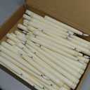 64 Pcs Flameless LED Taper Candles Battery Operated Candles 4 Sizes of 8.5'', 9.65'', 10.83'', 12.8'' Candlesticks Flickering for Halloween Christmas Church Wedding(Ivory White)