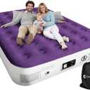 CHILLSUN Queen Air Mattress with Built in Pump,Elevated Durable Inflatable Mattresses with Storage Bag,13" Fast&Easy Inflating Blow Up Airbed,Camping Accessories for Travel&Guests&Home