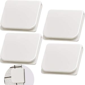 Jetec 4 Pieces Shower Curtain Clips for Liner, Self Adhesive Shower Splash Guard Curtains Clip, Windproof Curtain Holders Weight Guards to Wall Hold in Bathroom Bathtub, White