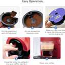 Rueable Coffee Pod 220ML with Silicone Lid Refillable Coffee Pods Compatible with Tass mo Machine (220ML)