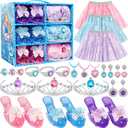 LJZJ Princess Dress Up Toys & Jewelry Boutique, Girls Role Play Gift for 3+ Year Old Girl Toddler B-Day Party Favors