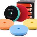 Buffing Polishing Pads, SPTA 6'' Orbital Buffer Pads Hook and Loop Buffing Pads, Foam Polish Pad 5 Grits from Coarse to Fine for 6 Inch DA Rotary Polisher Compounding, Polishing and Waxing