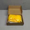 Marspark 200 Pcs Name Tag Lanyards with ID Holder Lanyards for ID Badges Resealable Flat Neck Name Tag with Clip Waterproof Plastic Clear Badges Bulk for School Office Supplies (Yellow)