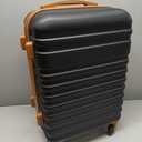 Coolife Suitcase Set 3 Piece Luggage Set Carry On Hardside Luggage with TSA Lock Spinner Wheels (Black, 3 piece set (DB/TB/20))