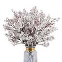 HIAGROW Babys Breath Artificial Flowers, 8 Bundles Real Touch Silvery Fake Flowers Silk Flowers Bulk for Vase Home Office Wedding Spring Christmas Indoor Outdoor Centerpiece Table Party Decorations