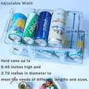 2 Pack Soda Can Dispenser for Refrigerator,Adjustable Width Soda Can Organizer,Stackable Drink Organizer for Fridge,Pantry,Cabinet,Soda Holder for Refrigerator