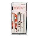 Culinary Elements Stainless Steel Seafood Cracker and Pick 5 Piece Set, Crab Leg Cracker Tools, Tool for Cracking Seafood And Picks For Picking Meat Out Of Shell, Heavy Duty & Dishwasher Safe