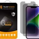 Supershieldz (2 Pack) (Privacy) Anti Spy Screen Protector Designed for iPhone 16e, 14, 13, 13 Pro (6.1 inch) Tempered Glass, Anti Scratch, Bubble Free