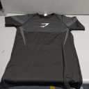 Men's Athletic Compression Short Sleeve Shirt, Breathable Quick Dry Gym Workout Top, Stretch Performance Sportswear (Black, XL)