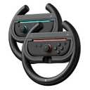EasySMX Steering Wheels for Switch 2&1 Console JoyCons, 2 Pack Racing Wheels for Mario Kart 9/8 Deluxe, Switch 2 Steering Wheel for Joy-con 2,Joycon Remote Controller Race Accessories [2X Black]
