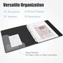 Uquelic 80-Pocket Binder with Plastic Sleeves, High-Capacity Document Organizer and Presentation Book for Artwork, Clear Sheet Protectors, Display 160 Pages (Macaron 80 Pockets)