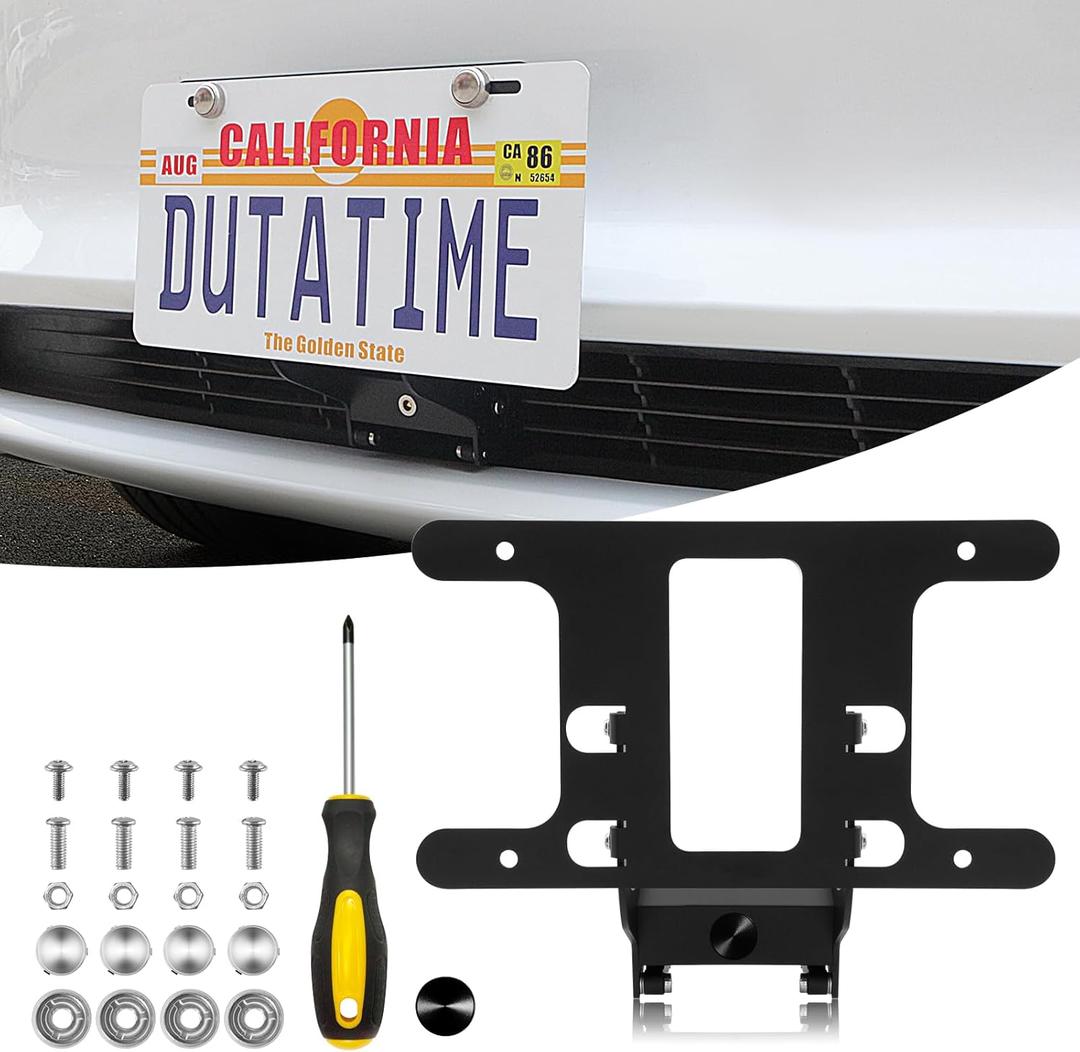 2025 Model 3 Highland Front License Plate Frame Holder, Anti-Theft License Plate Mount Bracket Kit for Tesla Model 3 2024 Accessories US Version