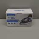 1700W Steam Iron for Clothes 20s Fast Heat-up, Iron with 10.14oz Water Tank, Non-Stick Ceramic Soleplate, Auto-Off, Spray Mist & Steam Burst, Ironing Clothes for Home, Grey