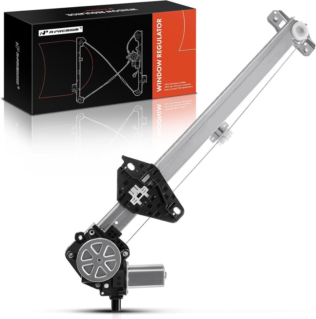 A-Premium Front Right Passenger Electric Power Window Regulator with 2 Pins Motor Compatible with Honda CR-V 2007-2011, Without Express Up and Down