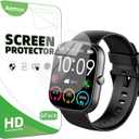 Screen Protector Compatible for Jugeman T60 Smart Watch 1.91" (6 Pack) Clear TPU Soft Film, Compatible for Matast, CASCHO Smartwatch Screen Film