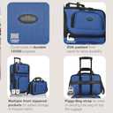 U.S. Traveler Rio Lightweight Softside Rolling Carry-on Suitcase, 2-Wheel Set, Royal Blue, 21"/14"