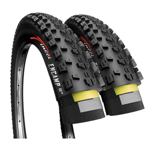 Fincci Encamp 27.5 x 2.25 Bike Tires - Foldable Kevlar 27.5 Mountain Bike Tires with 1mm Nylon Puncture Resistant - Black 27.5" 57-584 Fast Enduro Tread for Electric, Folding,Hybrid Bikes 60 TPI