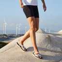 MEGNYA Women's Comfortable Walking Sandals with Arch Support, Athletic Hiking Sandals with Handmade Straps, Outdoor Soft Water Sandals for Beach Poolside Travel Camping (8.5, W24-white)