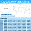 Hiasan Round Linen Tablecloth 60 Inch - Table Cloth Round Tablecloth Wrinkle and Stain Resistant Washable Polyester Fabric for Dining Room Kitchen Party, Beige