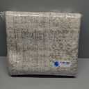 5x7 Area Rugs Beige Low Pile Indoor Washable Trendy Faded Style Rugs for Bedroom Living Room Dining Room Foldable Non-Slip Thin Print Home Office Mat