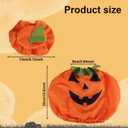BOXOB 2pcs Halloween Porch Goose Costume, Pumpkin Shaped Porch Goose Outfits Including Clothes Hat Outdoor Patio Yard Lawn Art Decoration for 23in Duck Accessories