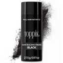 Toppik Hair Building Fibers, Black, 27.5g | Fill In Fine or Thinning Hair | Instantly Thicker, Fuller Looking Hair | 9 Shades for Men & Women