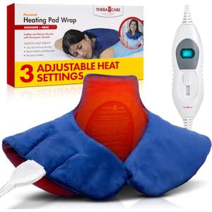 Veridian Healthcare Deluxe Heating Pad Wrap for Shoulder and Neck, Blue