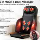 Kalamera Shiatsu Neck & Back Massager with Foot & Calf Massager Deep Kneading Vibration Massage Chair Pad Full Body Massage Chair Mat for Home Office