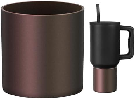 Pack of 2 BKBY Silicone Boot Compatible with Sinple Midern 24/30/40 oz Tumbler with Handle/Trek Pivot, Protective Anti-Scratch Bottle Bottom Sleeve Cover Compatible with Sinple Midern Tumbler, Chameleon Red Gold 