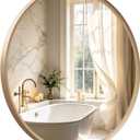 Round Bathroom Mirror 30 Inch Gold Circle Mirror Over Sink Vanity