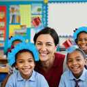 Blue Stovepipe Headband  Perfect for Book-Themed Events, Halloween, Cosplay, and Dress-Up Parties (1 Pcs)