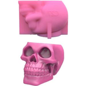 FVLFIL Zashi 3D Skull Silicone Mold, Succulent Plant Pot, DIY Handicraft Makeup Brush Pen Holder, Home Decoration, 8x11.2x7.6cm