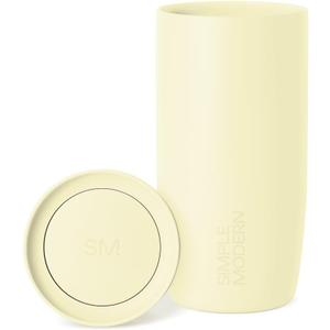 Simple Modern Travel Coffee Mug Tumbler with 360 Lid | Ceramic-Lined Insulated Stainless Steel Cold Brew Iced Coffee Cup | Gifts for Women Men Her Him | Voyager Signature | 16oz | Buttercup