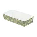 Restaurantware Baking Tray 100 Count 7.8 x 3.6 Inches 14 Ounce Disposable Paper Oven-Safe Baking Mold, Grease-Resistant Floral Design Green Baking Molds for Cupcakes, Breads and Baking