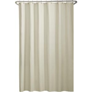 Zenna Home Water Repellent Shower Curtain Liner, Soft Microfiber Fabric Shower Liner or Curtain for Bathroom, Bone Colored, Machine Washable, with Weighted Hem, 70 x 72 Inch