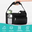 Universal Stroller Organizer with Insulated Cup Holder Detachable Phone Bag & Shoulder Strap, Bag Caddy Fits for Stroller like Uppababy, Baby Jogger, Britax, BOB, Umbrella & Pet Stroller