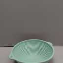 Silicone Bread Proofing Basket, 9 inches Sourdough Baking Bowl with liner Thick Foldable Reusable Handmade Bread Making Supplies for Bakers (Light Green)