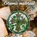 St. Patrick's Day Celtic Cross Christmas Ornaments: Christmas Tree Ornaments, Irish Holiday Decor, Stocking Stuffers, Christian Gifts, Religious Gifts, Cross Gift & Irish Shamrock Gift