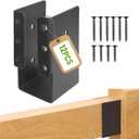 Concealed Joist Hangers, 12 Pcs, 2"x4" Outdoor Joist Bracket, Q235B Steel Powder Coated Flange Brackets with Screws, for Beam, Swing, Handrail, Fence.