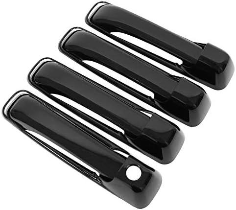 NewYall Gloss Black Exterior Door Handle Cover for Jeep Commander Grand Cherokee 2005-2010 for Ram 1500 2500 3500 2009-2018 Front Rear Left Driver Right Passenger Side