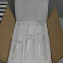 12 PCS White Pillar Candles with Glass Candle Holders Clear Hurricane Candle Holders Glass Cylinder Vases for Centerpieces Wedding Party, Event, Home Office (6 Candles+6 Candle Hoders)