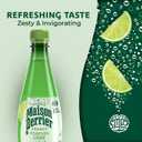 Maison Perrier Lime Flavored Sparkling Water, 16.9 FL OZ Plastic Water Bottle (6 Count) (EXP 01/03/27)